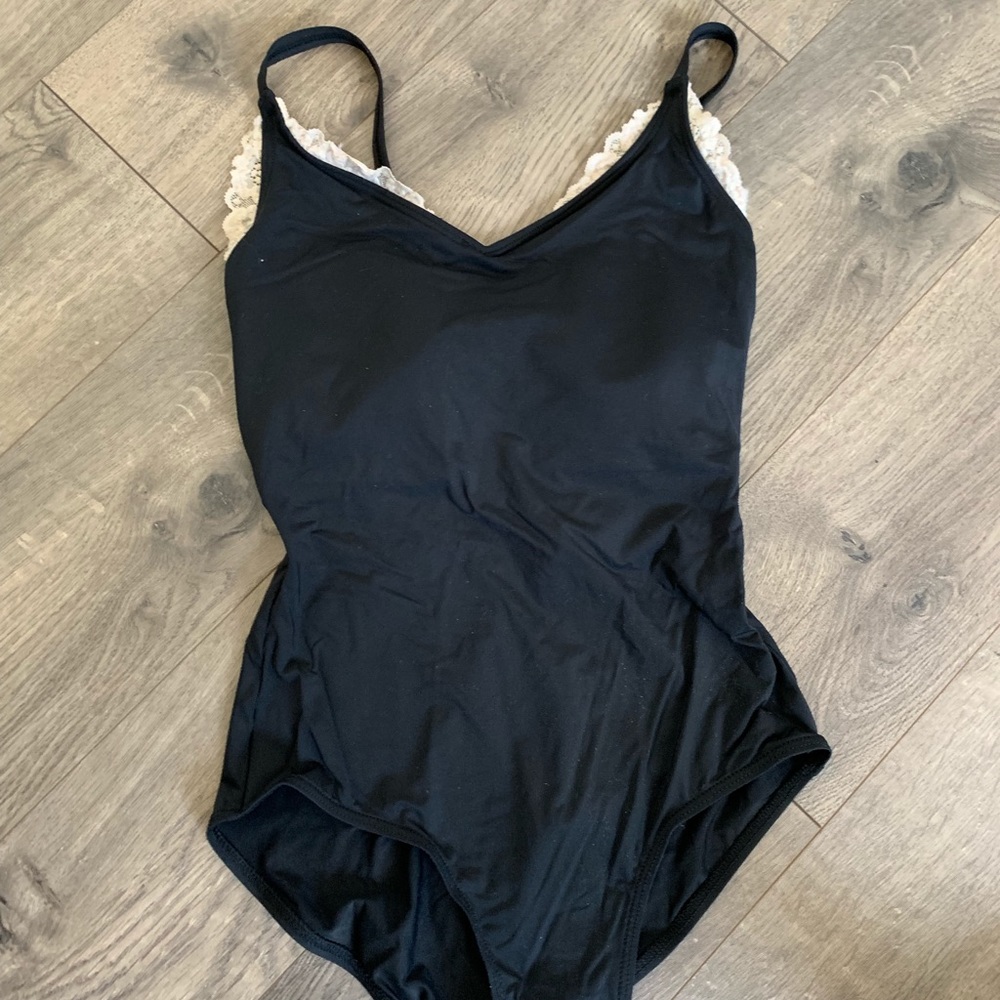 Capezio leotard with nude lace design